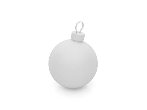 Christmas ball on white background. High resolution image. 3d rendered illustration.