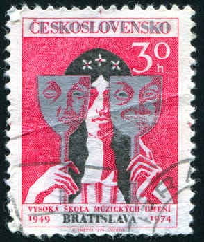 CZECHOSLOVAKIA - CIRCA 1974: stamp printed by Czechoslovakia, shows Actress, circa 1974