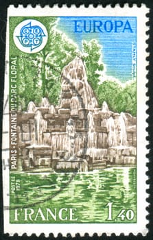 FRANCE - CIRCA 1978: stamp printed by France, shows Fountain in Paris, circa 1978