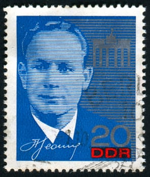 GERMANY - CIRCA 1965: stamp printed by Germany, shows Alexei Leonov, circa 1965