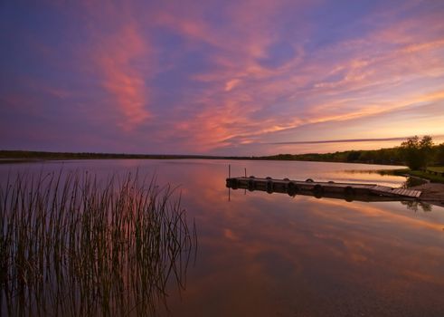 Sunrise on Northern Lakes Manitoba