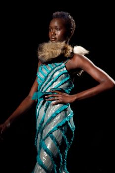 NEW YORK, NY - FEBRUARY 14: A model walks the runway at the Tracy Reese Fall 2011 fashion show during Mercedes-Benz Fashion Week at The Studio at Lincoln Center on February 14, 2011 in New York City. (Photo by Diana Beato)