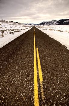 Yellowstone Park Wyoming Winter Snow