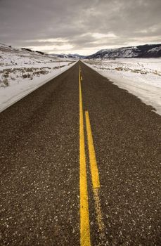 Yellowstone Park Wyoming Winter Snow