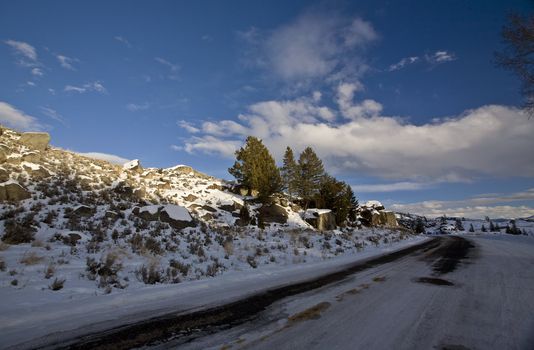 Yellowstone Park Wyoming Winter Snow