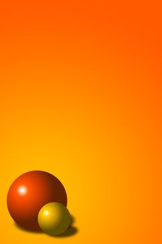 Abstract background with balls (portrait)