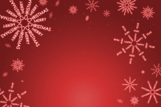 Christmas card with Snowflakes - abstract christmas background
