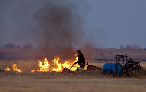 Controlled fire farm saskatchewan