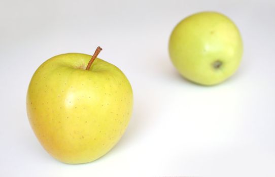 Apples on white background