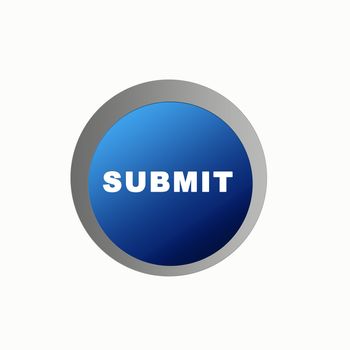 Submit aqua button digital high resolution 3d