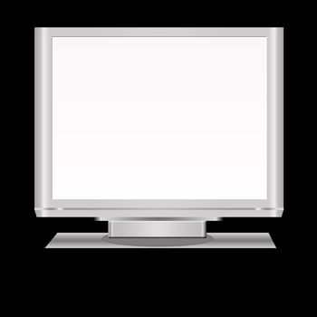 Blank white isolated - lcd television. Put your text on the white.