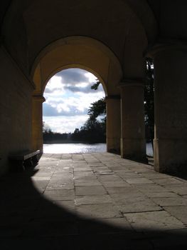 Archway in Lednice castle (south moravia)	
