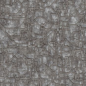 Seamless Space Hull Ship Pattern as Background