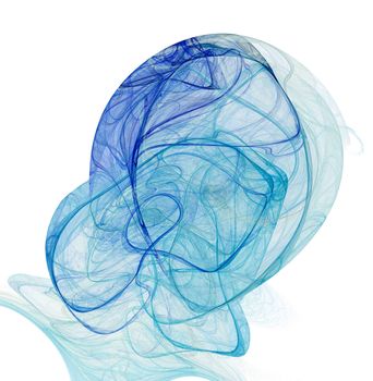 jellyfish fractal on white background