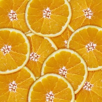 Fresh juicy orange slices