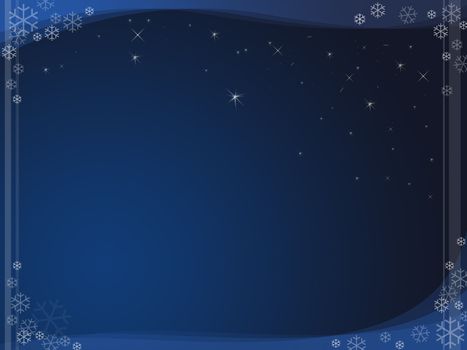 Snow flakes background - illustration for your christmas card