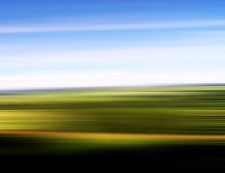 Abstract speed background - landscape with blue sky