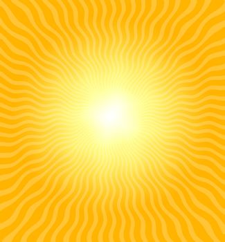 Really hot summer sun - illustration