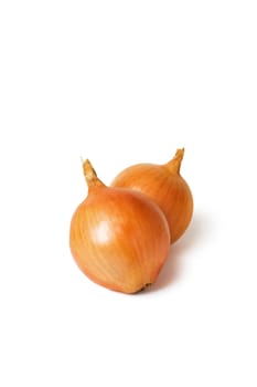 Fresh onions isolated on a white background