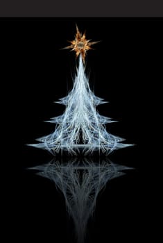 Fractal Christmas tree with star