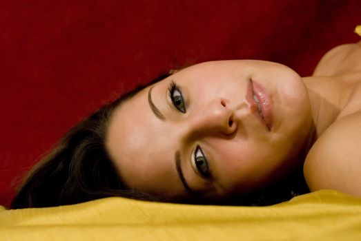 A gorgeous female model shot in the studio. 