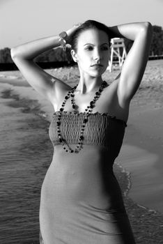 Gorgeous model at the Evanston, IL beach.