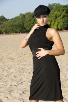 Gorgeous model at the Evanston, IL beach.