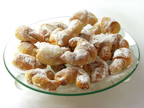 sweet crescent rolls as cake for tea-time