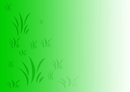 Green and white gradient background with grass