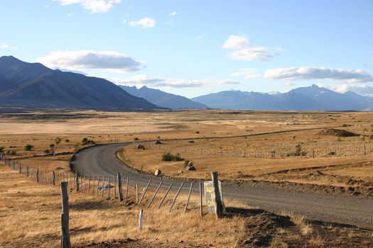 Landscape in patagonia close to El Calafate - perito moreno