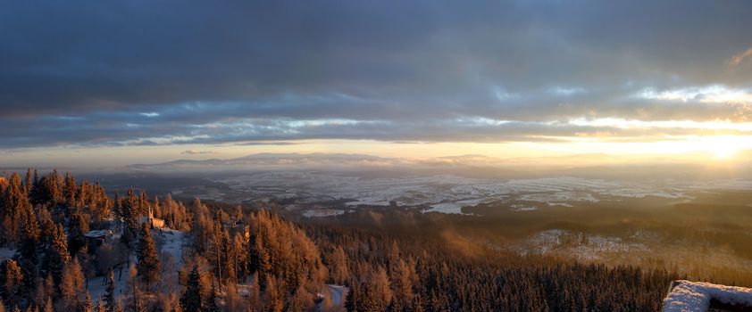 Landscapes and snow in slovakia