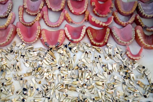 dental care items in a market in Morocco