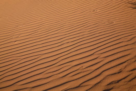 Wavy pattern of sand dunes