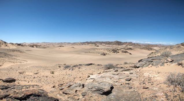 The white sand desert in the Skeleton Coast