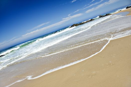 Empty beach on a beatiful tropical island