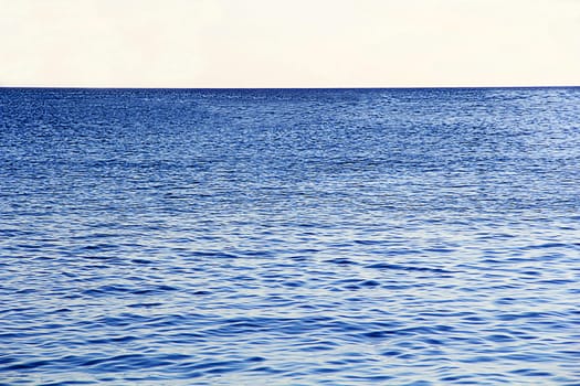 Landscape with calm sea and clean sky