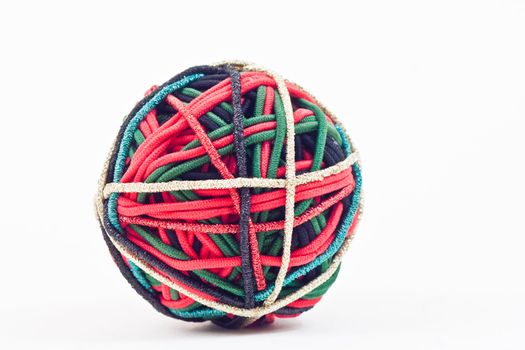 Collection of hair bands in a ball.