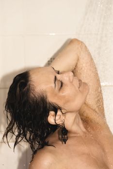 photo of a woman in a shower