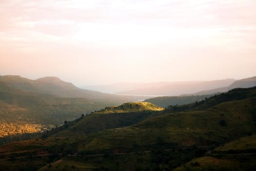 A landscape of beautiful mountains in India.