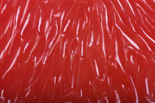 Macro view of ripe red grapefruit pulp