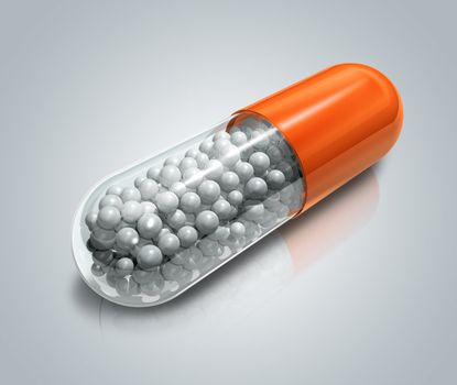 3D transparent capsule pill