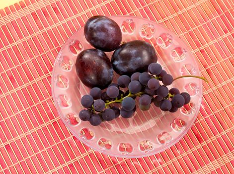 food series: fresh ripe and tasty plum