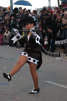 OVAR, PORTUGAL - MARCH 6: Levados do Diabo  during the Carnival Parade on March 6, 2011 in Ovar, Portugal.