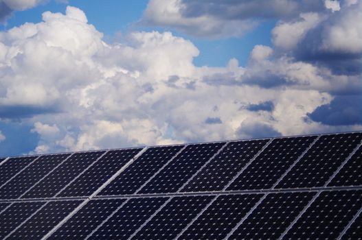 solar collector energy plant outside against sky