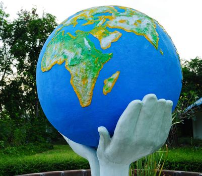Hands holdings a globe