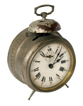 old vintage rusty alarm clock