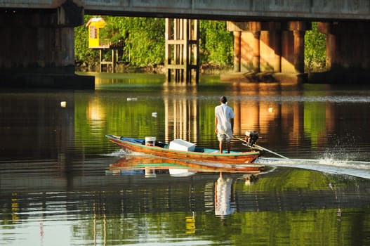 fisherman on  boat