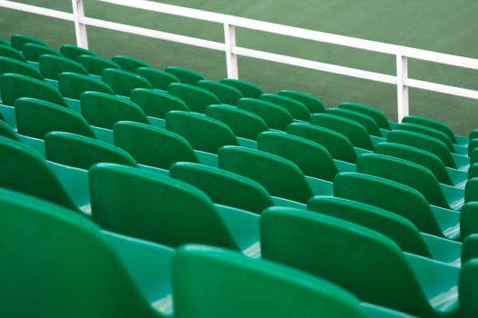 Empty seats at tennis arena