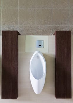 Urinals in the men's bathroom.