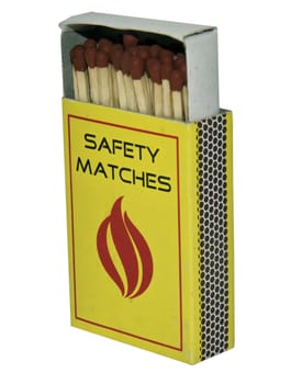 Isolated safety matches on white background